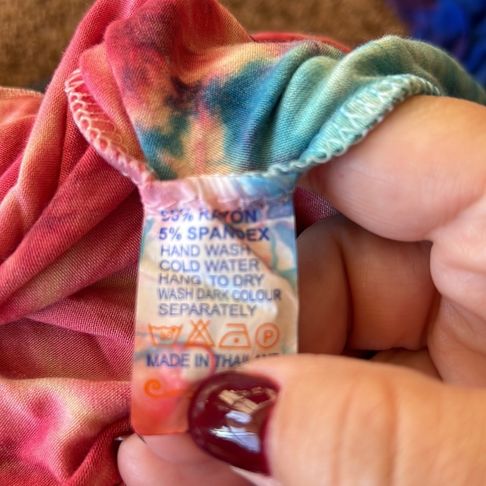 Worn once. Pendulum Usa tie dye sleeveless uneven hem long top - Picture 5 of 5
